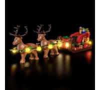 LED Light Set Compatible with LEGO 40866 Santa's Holiday Sleigh Adventure | Decoration Lighting Kit Compatible with LEGO Santa's Holiday Sleigh Adventure, Easy Installation, Ideal Gift, No Model