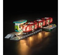 Led Light Set Compatible with Lego Downtown Streetcar and Station (No Model), Decoration Lighting Set for 60423 Downtown Streetcar and Station Creative Toys