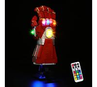 LED Light Set Compatible with Lego Nano Glove Kit, RGB Remote Control LED Lighting Set for 76223 Marvel Iron Man's Nano Glove (Not Included Building Block)