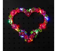 LED Light Set for 40638 Heart Ornament (Not a Lego Model), Decoration Lighting Set for Heart Ornament, Artificial Flowers, Valentine's Day Gift for Adults, Unique Home Décor