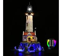 LED Light Set for Lego Motorised Lighthouse, Remote Control Decoration Lighting Set for Lego 21335 Building Block Creative Toy Light (No Model) Remote Control Version