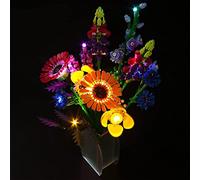 LED Light Set for Lego Wildflower Bouquet Set (Not Lego), LED Lighting Set for Lego Icons Wildflower Bouquet 10313 Artificial Flowers Valentines Day Gift, Unique Home Décor Botanical Collection