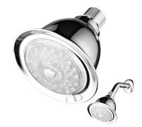 LED Light ShowersHead, High Pressure Spray for Home, Small Shower Heads with Temperature Based LED Colors, Modern Bathroom Accessory for Relaxing Water Flow, 3.15 inches