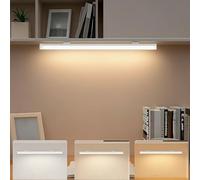 LED Light Strip 30cm Under Cabinet Lights 3 Colour Temperature Magnetic Under Kitchen Lighting Ultra-Thin USB Closet Light for Kitchen Cupboard Desk Bedroom Wardrobe Anti Blue Bight to Protect Eyes