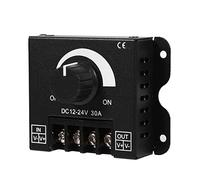 LED Light Strip Dimmer, 12v-24v 30a LED Knob Switch 3.3 × 2.4 × 1.4 in Dimmer Controller Manual Operation Adjustable Voltage Regulator Brightness for Strip Light