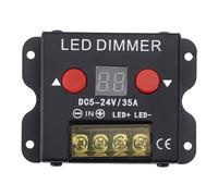 LED Light Strip Dimmer DC 5-24V 35A PWM Dimming Controller with Digital Display and Aluminum Alloy Metal Shell for Home Office Commercial Use