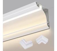 LED Light Strips - 30ft Aluminum Profile LED Channel with Corner Connector for DIY Home Lighting (No LEDs Included)