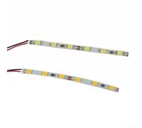 LED Light Strips 6 LEDs For Pre Wired for Illuminating Miniature Settings, Compatible with AC or DC Voltage (White light)