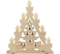 Led Light Tip 7 Branch Tree with Golden Balls LxHxW 38.0 x 43.0 x 4.5cm New