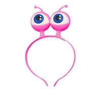LED Light Up Alien Eyeball Headband Funny Novelty Toy Costume Accessory Halloween Party Decoration Glowing Headwear (23x23cm)