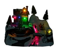 LED Light Up Christmas Festive Village Illuminated Decor Town Scene
