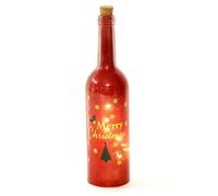 LED Light Up Christmas Merry Christmas Glass Bottle Decoration Gift