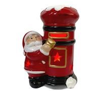 LED Light Up Christmas Ornament Santa By Post-Box Figurine Festive Xmas Scene