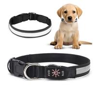 LED Light Up Dog Collar Adjustable and Rechargeable Flashing Pet Collar, Lightweight and rainproof Illuminated Pet Collar, Glow Light Collar for Small, Medium, and Large Dogs