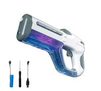 LED Light Up Electric Water Blaster, Automatic Rapid Fire Toy with Rechargeable Battery, Outdoor Summer Pool Party Lawn Game Gun for Kids Ages 6+ (Gray)