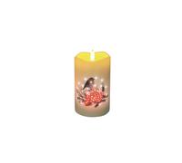 LED Light Up Festive Robin Candle - 12.5cm
