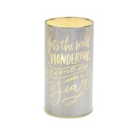 LED Light Up Glass Ornament "The Most Wonderful Time"