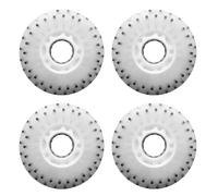 LED Light-Up Inline Skate Wheels, 90-125mm, 90A Hardness, 52 Flint Particles, Multi-Colour (White light, 125mm)