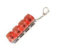 LED Light-Up Keyboard Fidget Toy, Clear Acrylic Mechanical Switch Keychain, Multi-Color Illuminated Stress Relief Clicker for Adults (#B)