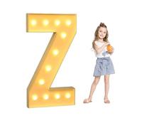 LED Light Up Letter Marquee Lights Sign, 4 Feet Tall Giant Stabilise Light Up Letters Pre Cut Foamboard for Prom Wedding Valentine's Day Birthday Christmas(Letter Z)