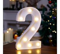 LED Light Up Number Letters, Marquee Numbers Lights Sign - Number 2