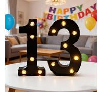 LED Light Up Numbers, Marquee Numbers Lights for 13th Birthday Decorations