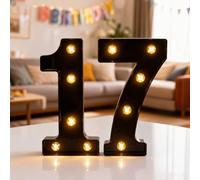 LED Light Up Numbers, Marquee Numbers Lights for 17th Birthday Decorations