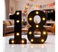 LED Light Up Numbers, Marquee Numbers Lights for 18th Birthday Decorations