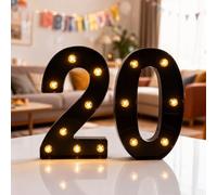 LED Light Up Numbers, Marquee Numbers Lights for 20th Birthday Decorations
