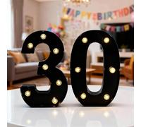 LED Light Up Numbers, Marquee Numbers Lights for 30th Birthday Decorations