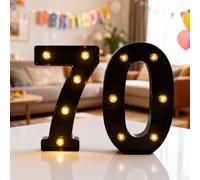 LED Light Up Numbers, Marquee Numbers Lights for 70th Birthday Decorations