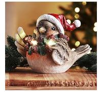 LED Light up Robin Ornament - the perfect ornament for your windowsill, mantlepiece, or tabletop this Christmas