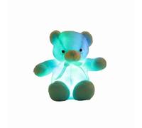 LED Light-Up Stuffed Bear - Multicolored Flashing Soft Toy, Valentines Day Gift, Night Light for Kids