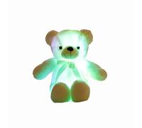 LED Light-Up Stuffed Bear - Multicolored Flashing Soft Toy, Valentines Day Gift, Night Light for Kids