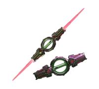 LED Light Up Sword for Kids, Double-Ended Telescopic Light Sword, Fire Spin Glowing Toy Sword, Costume Accessory for Cosplay, Rave Parties, Festivals and Role Play (Pink)