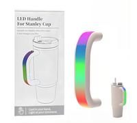 LED Light-Up Tumbler Handle with 6 Colors & 3-7Hrs Runtime Compatible with Stanley 30oz/40oz Cups Water Bottle Accessories for Outdoor, Camping, Parties,Home (1, Pink)