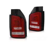 LED Lightbar Tail Lights to fit VW T5 GP Facelift 09- Red/Chrome (Gullwing Door