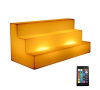 LED Lighted Liquor Bottle Display Shelf, 65cm Remote Control, 3-Tier Colorful RGB LED Bar Rack for Home Drinks, 16 Colors, Perfect for Parties and Events