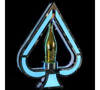 LED Lighted Liquor Bottle Display Shelf, Stainless Steel Bottle Presenter with Remote Control for Bars, Nightclubs, and Parties