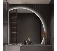 LED Lighted Makeup Mirror 91cm with Touch Switch, 3 Color Adjustable Brightness, Anti-Fog, Frameless, 101cm, Elegant Design for Vanity, Perfect for Home & Salon Use