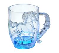 Led Lighted Novelty Mug -720ml Led Induction Flashing Cup | Rainbow Flashing Mug | Horse-Themed Tea Cup | Fun Drinkware for Home Office Cafe Dorm, New Year Spring Festival Gift