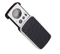 LED Lighted Slide Out Pocket Magnifying Glass - 10X 20X and 30X Multi-Power Small Portable Loupe Magnifier with UV Black Light Best for Jewelry, Diamonds, Gems, Coins, Stamps
