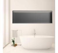 LED Lighted Stainless Steel Wall Shower Shelf - Modern Recessed Bathroom Storage Easy Installation Without Tiles Ideal for Shower & Bath Spaces
