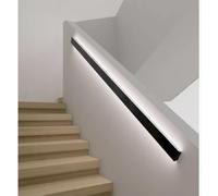 LED Lighted Stair Handrail 15ft/350cm Indoor Wall-Mounted Railing White Color Modern Handrail with LED Lights for Stair Safety and Decoration