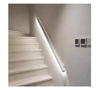 LED Lighted Stair il 47.3" Wall-Mounted Safety Railing for Indoor/Outdoor Use White Staircase Support Bar with Modern Design