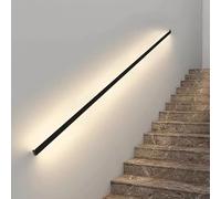 LED Lighted Staircase Handrail (Human Body Sensing), Wall-Mounted Indoor Stair Handrails, Handrail Railings + 4000K LED Light, for Outdoor Stairs Porch Entrance,1.5M