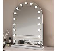 LED Lighted Vanity Mirror 360° Rotating Makeup Mirror Tri-Color Lighting Touch Control Ideal for Dressing Table Bathroom Bedroom Use