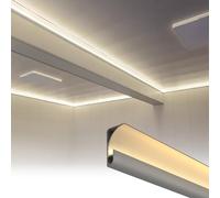 Led Lighting Channel for Ceiling Decor - Indirect Aluminum Alloy Profile for Theater, Kitchen, Corridor - Customizable Crown Molding Design