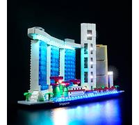 LED Lighting for Lego 21057 Singapore Skyline Collectible Building Kit (No Lego Model Included, Decoration Light Only), BrickBling DIY Lighting Set for Architecture Singapore 21057