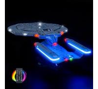 LED Lighting Kit for Lego 10356 Star Trek: U.S.S. Enterprise NCC-1701-D - Custom Lights to Mount, Compatible with this Model (Model Not Included)(Remote Version)